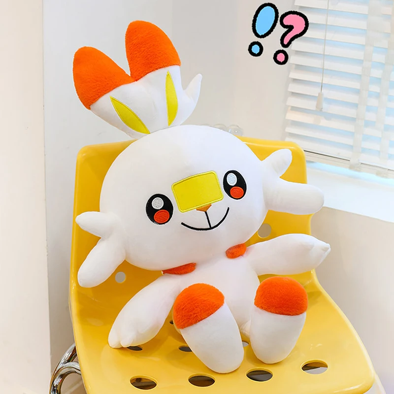 

Плюшевые игрушки Pokemon Scorbunny Cinderace, 45-90 см, кавайная подушка, мягкие рождественские подарки для детей, плюшевые куклы с покемонами в стиле аниме