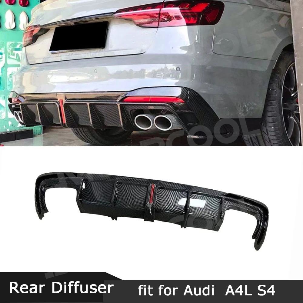 

JMCARCOOL For Audi A4 S4 2020-2024 Not Standard ABS Car Rear Bumper Lip Rear Diffuser With LED Spoiler Car Tuning Accessories