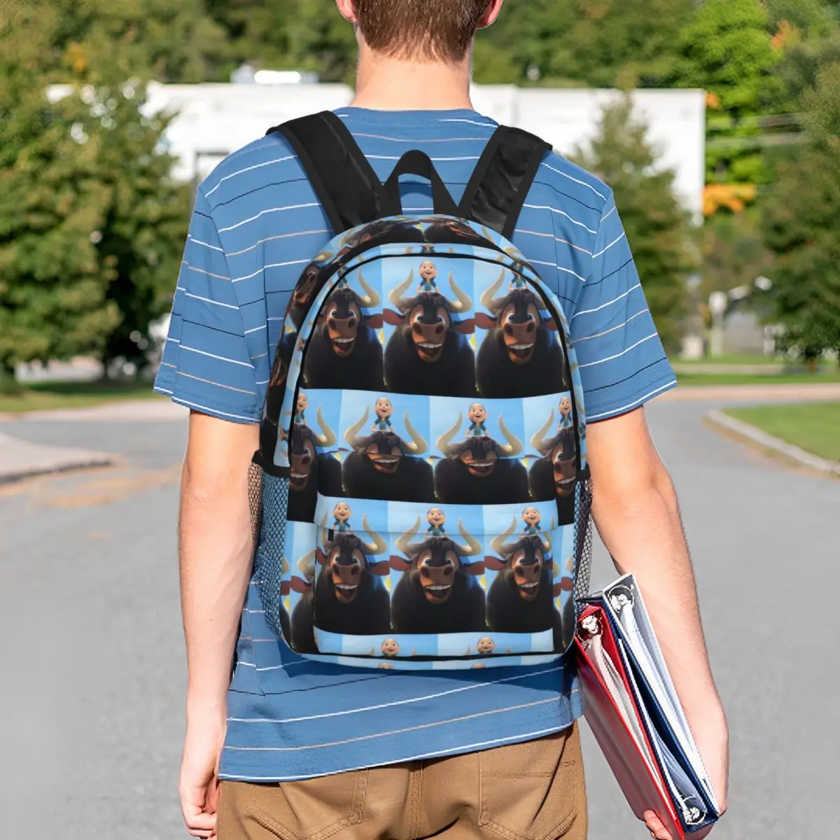 Ferdinand Animated Short Films Backpack Student BookBag Boys Girls School Bag Laptop Shoulder Bags