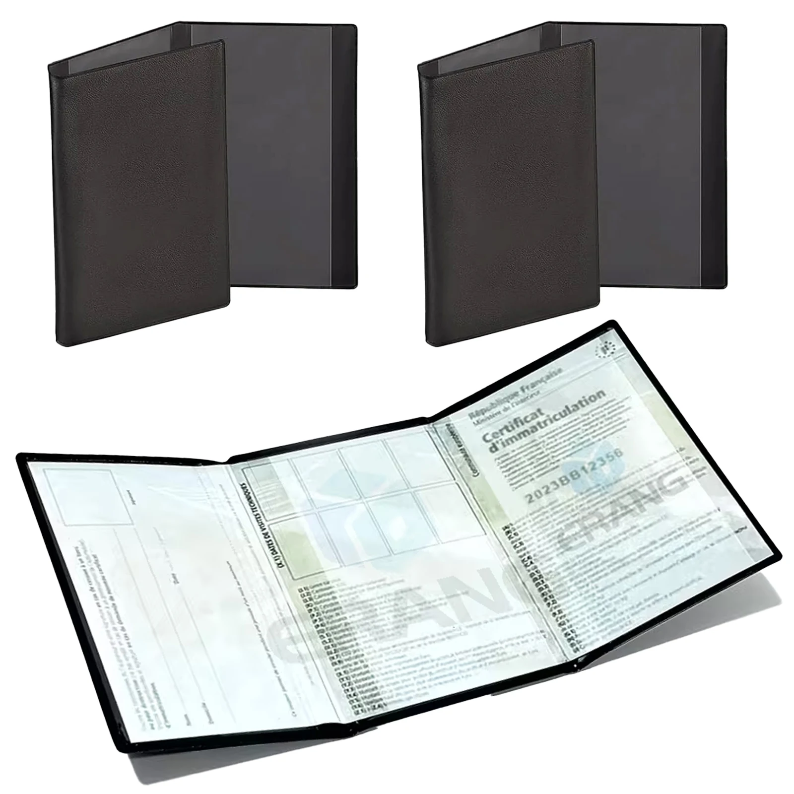 1 Pack Vehicle Registration & Insurance Card Holder - Transparent PVC Auto/Moto License Plate Number Frame-like Document Case