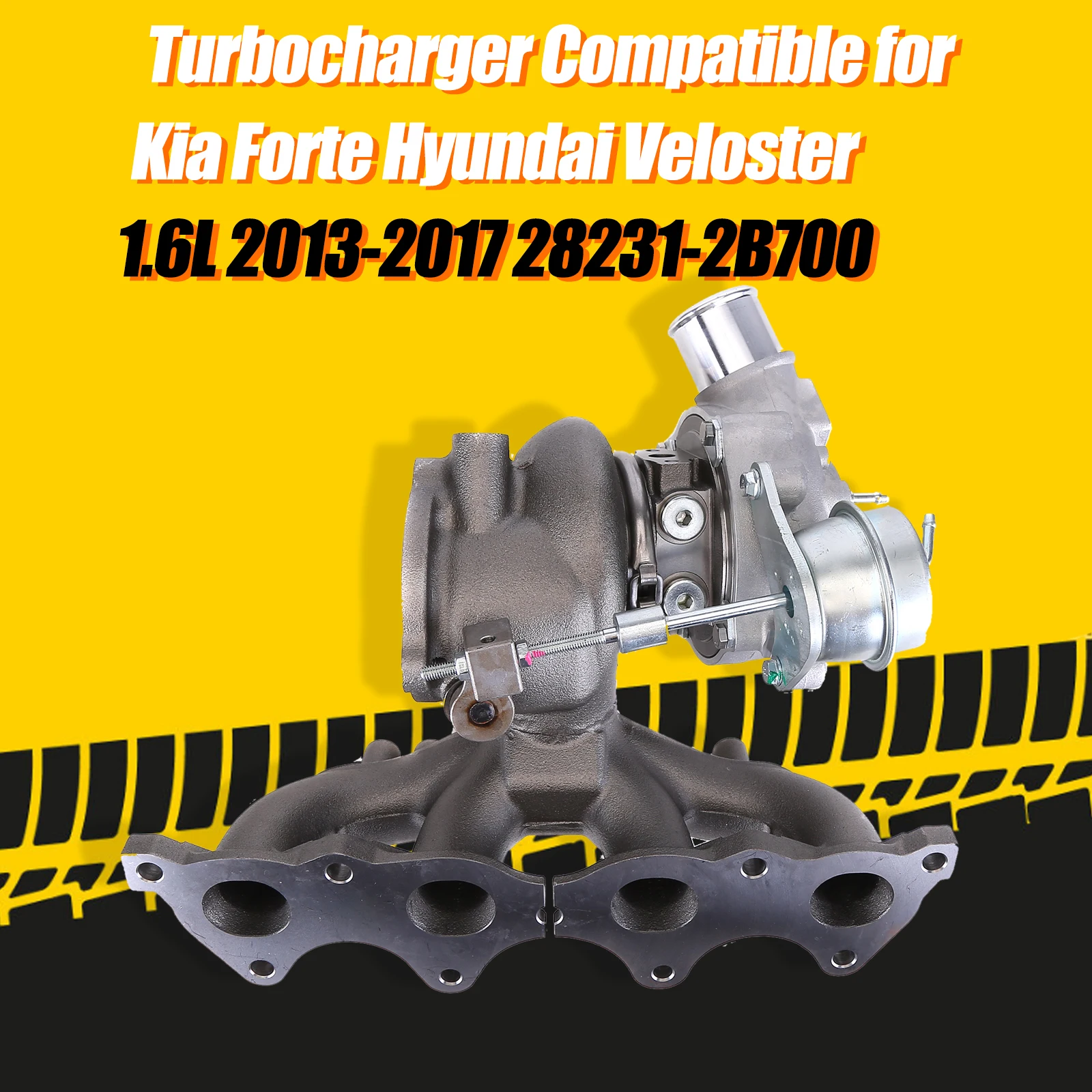 Para Kia Forte Hyundai Veloster 1.6L turbocompressor 28231-2B700 para modelos 13-17