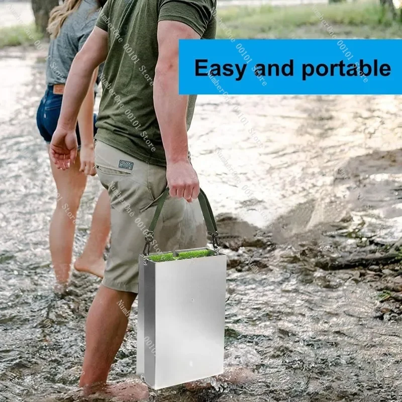

2026 New Gold Panning Tool, No Power Rubber Handheld Sluice for Efficient Easy Mining