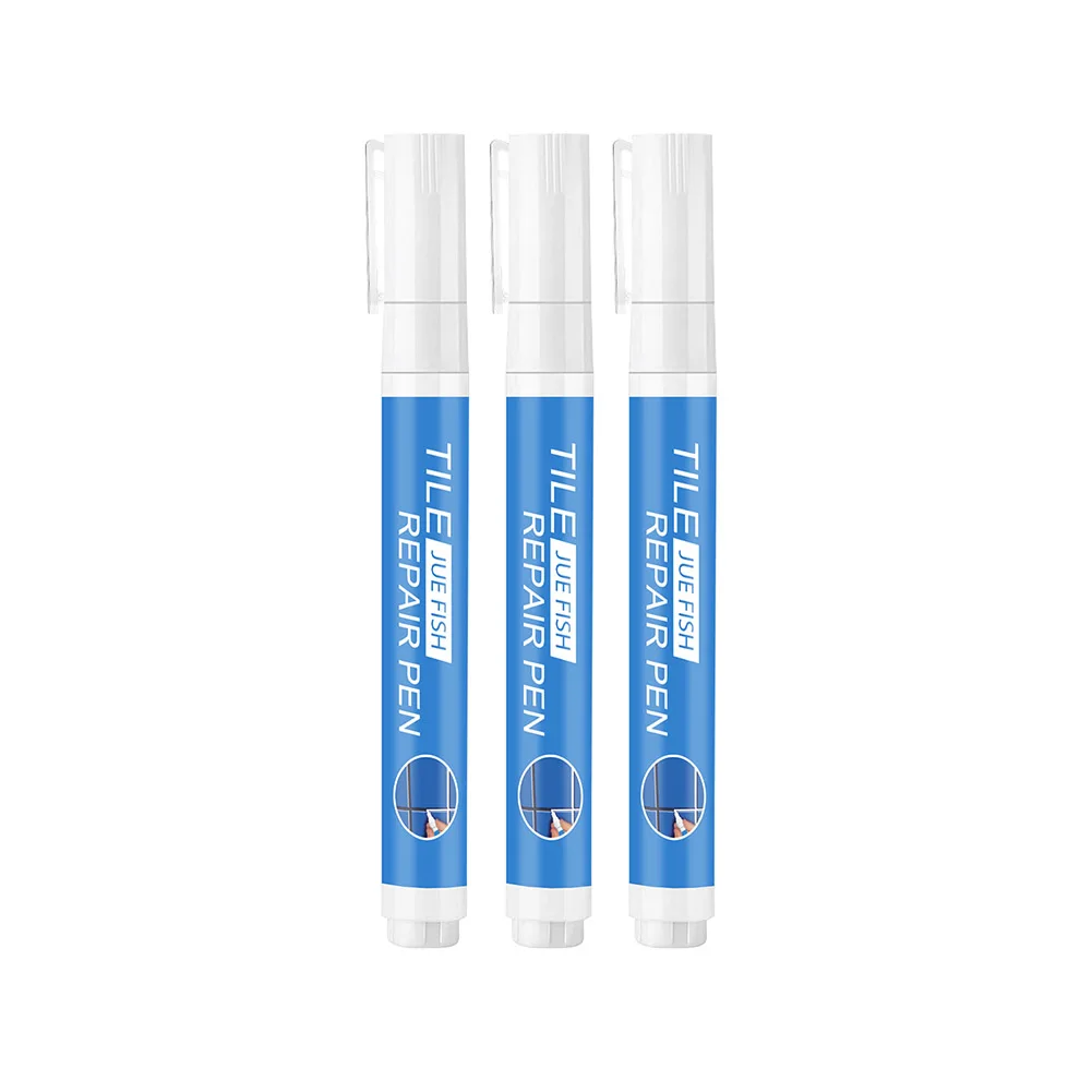 3pcs Tile Grout Paint Pen Waterproof Grout Pen White Tile Paint Marker -proof Tile Repair Beauty Pen Safety for Home Tools