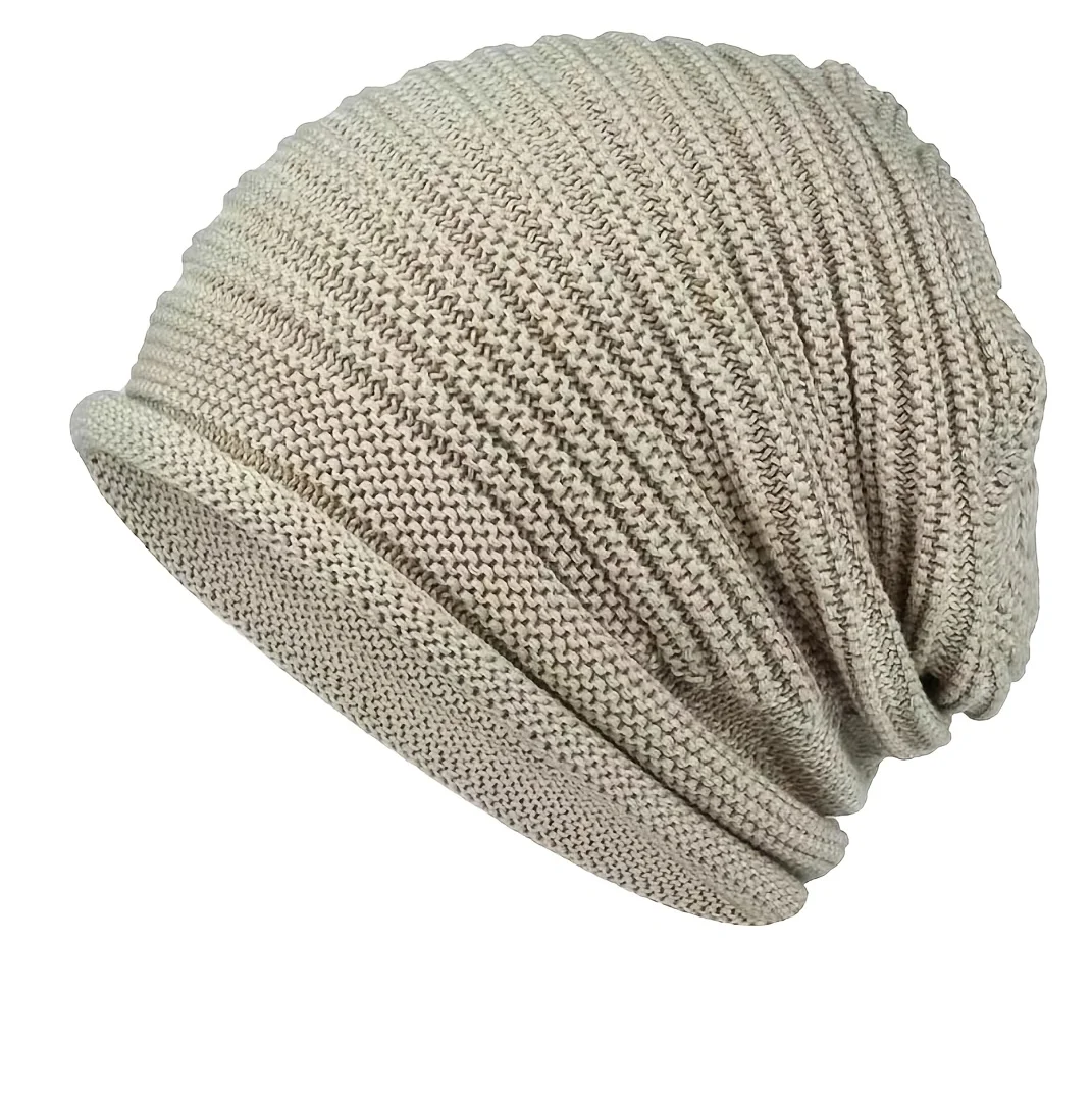 Doppellagige, gestrickte, warme Mütze für Damen und Herren – randlose Outdoor-Fahrradmütze, die warm hält und vor Kälte schützt. – Detail 9