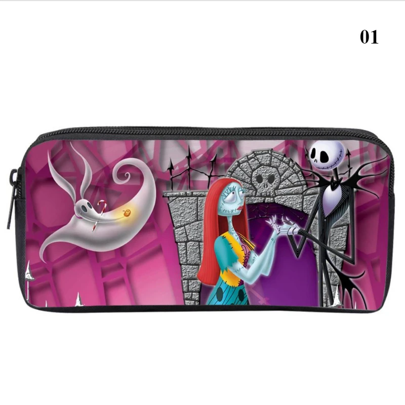 The Nightmare Before Christmas Pencil Case Cartoon Large Capacity Pen Bag Student Stationery Organizer School Office Supplies