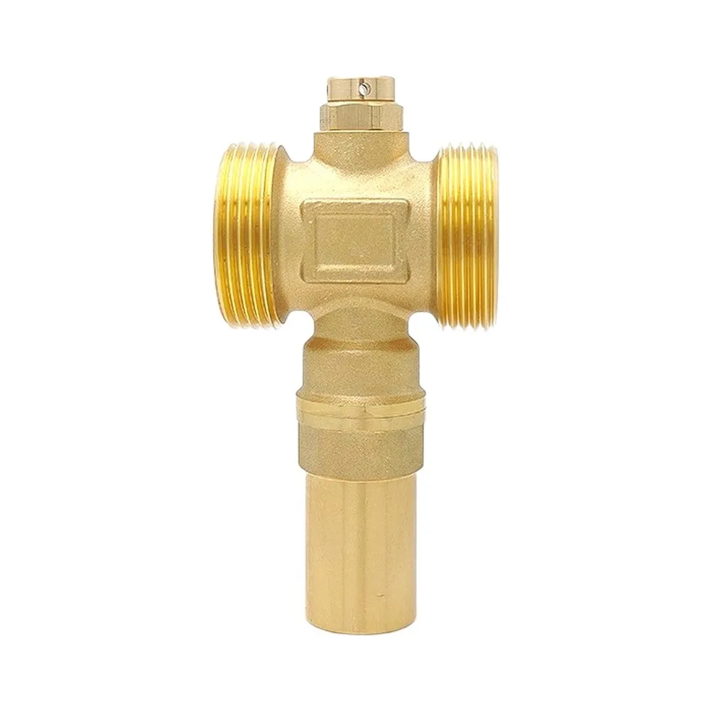 Brass Antifreeze Valve for Floor Heating Systems DN32 1-1/4 Thread Size Automatic Drain Function Without Insulation Required