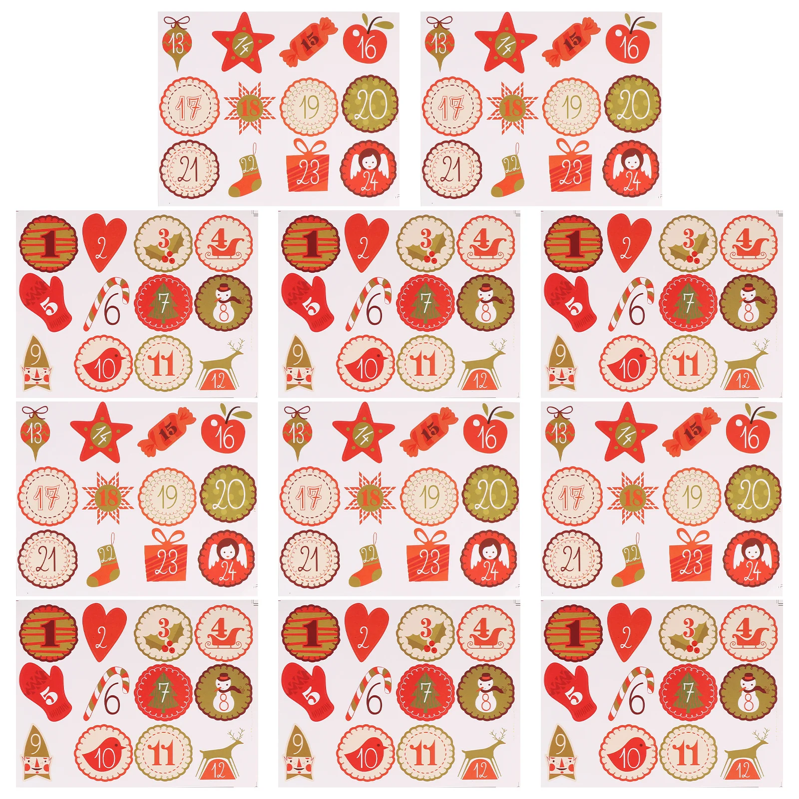 

20 Sheets Christmas Decorative Stickers Festive Sealing Labels for Gift Wrapping Candy Cases Xmas Party Favors