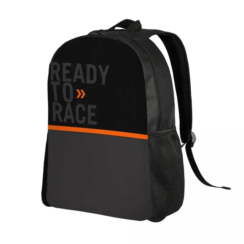 Ready To Race Logo Travel Backpack Men Women School Computer Bookbag Racing Sport Motorcycle Rider College Student Daypack Bags