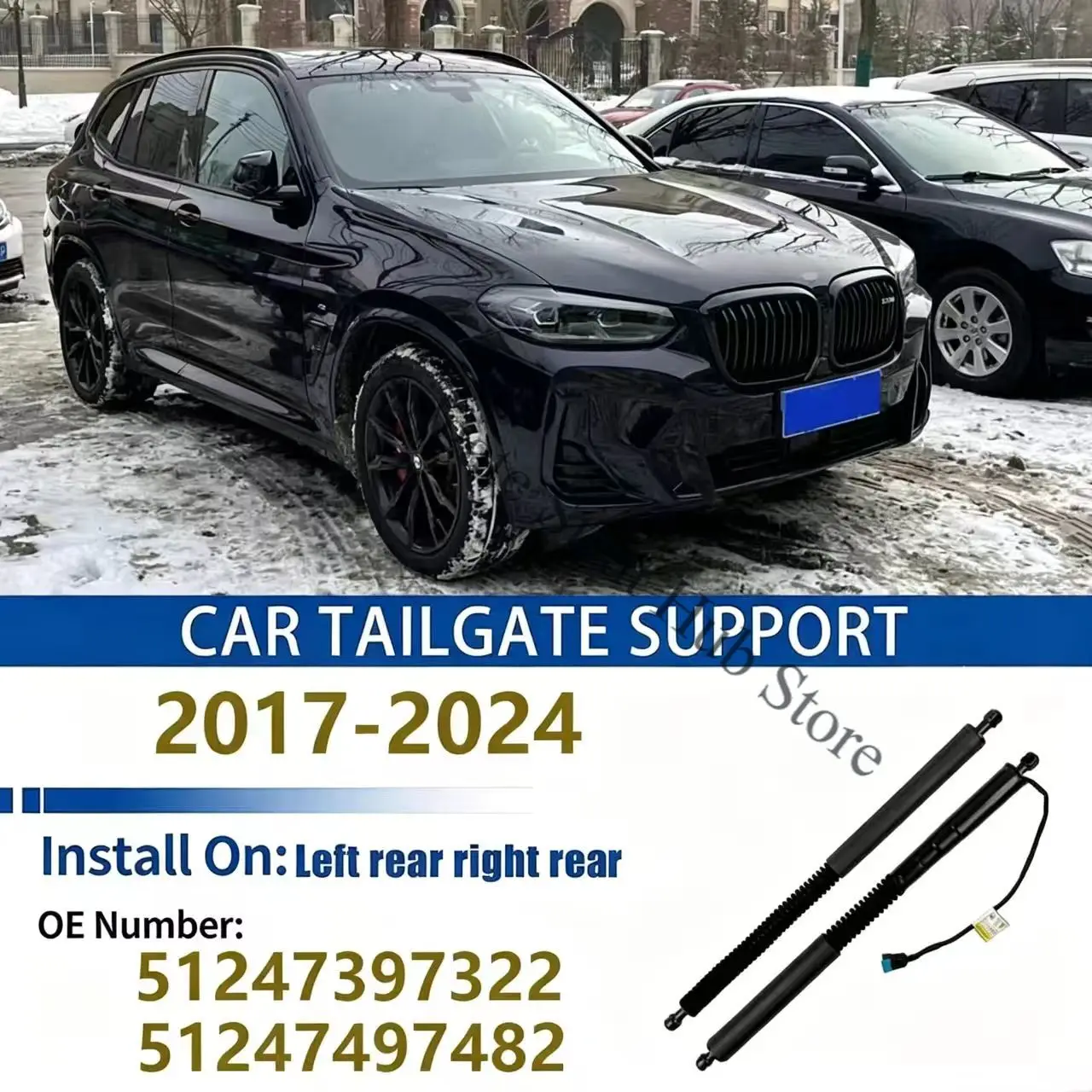 For 2017-2024 BMW X3 X3M G01 G08 F97 Rear Tailgate Power Lift Support Electric Trunk Hatch Strut 51247397322 51247497482