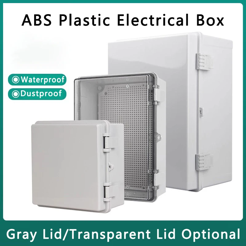 IP66 Electrical Plastic Enclosure ABS Power Junction Box Outdoor Waterproof Distribution Box for Electric Instrument Project