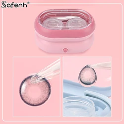 1pc Contact Lens Ultrasonic Cleaning Machine Remove Tear Protein Beauty Pupil Storage Cleaning Container Travel Portable Cleaner