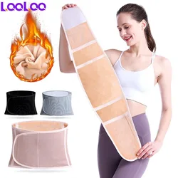 1 pz uomo donna inverno peluche termico scaldamani cintura di supporto lombare accogliente caldo protezione addominale fascia per la schiena legante