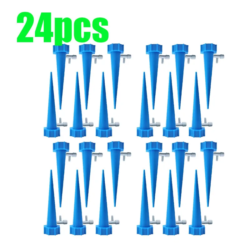 6-24 Stück Automatisch Einstellbares Tropf-Spike-Bewässerungssystem für Wasserflaschen, Selbsttropfgerät für Zimmerpflanzen, Blumen und Gewächshäuser