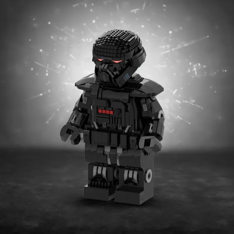 

Набор для сборки темного солдата на заказ, 1914 предметов, совместимый с официальным шлемом, для отдыха мандалорских сцен