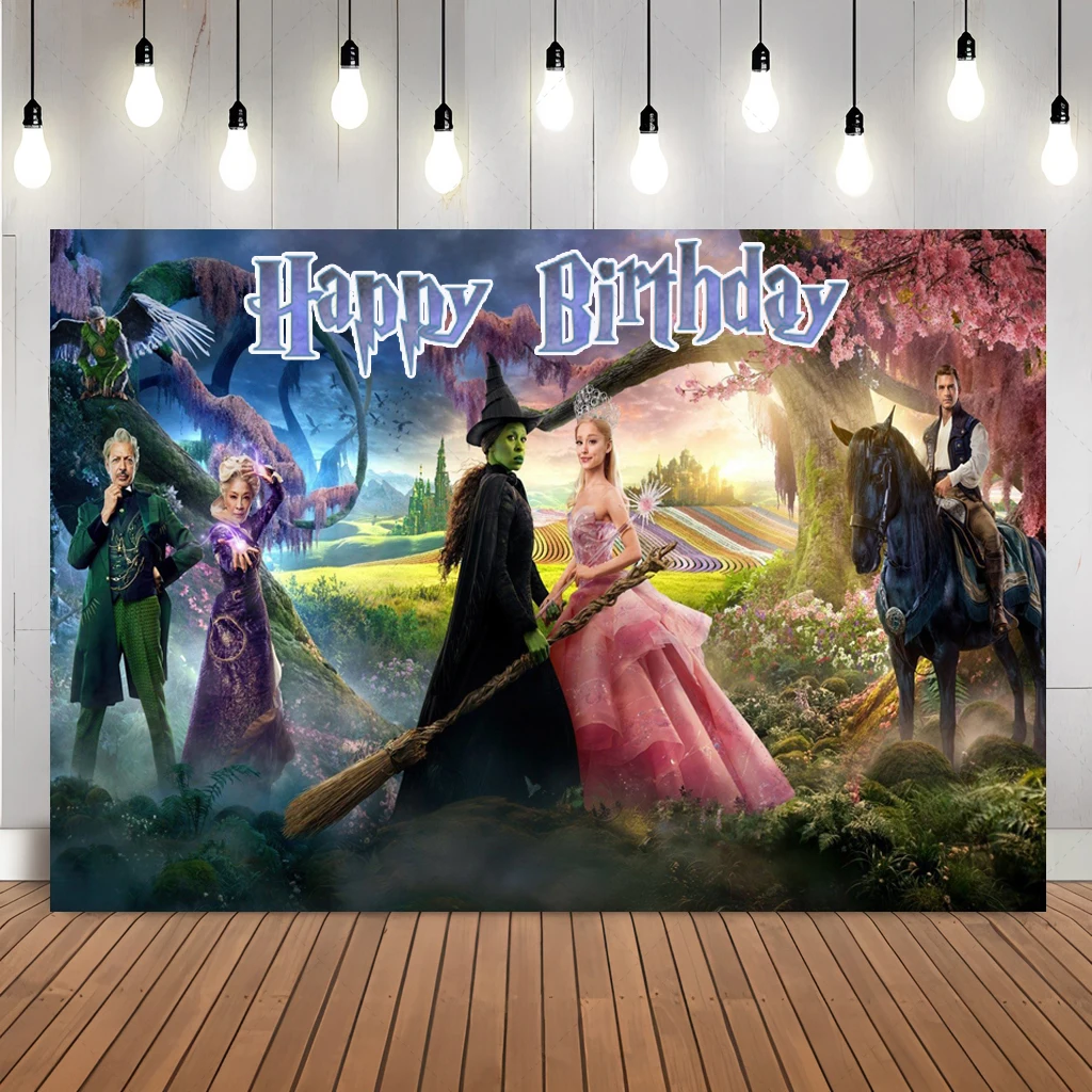 الفينيل مخصص عيد ميلاد الشريرة خلفيات للتصوير الفوتوغرافي الساحرة السحرية للأطفال طفل الاستحمام حفلة استوديو الصور خلفية SX-01