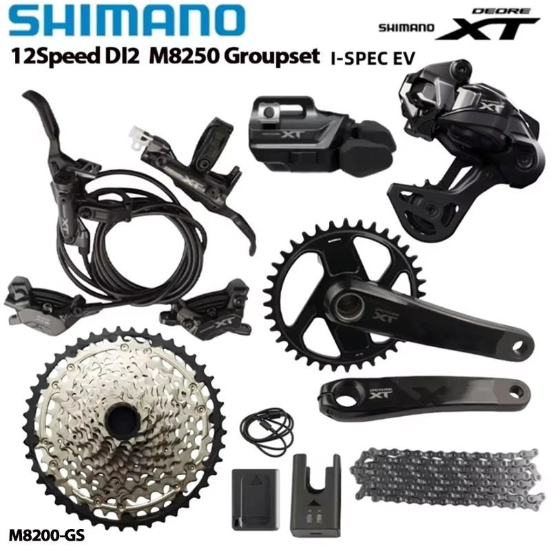 Shimano novo di2 deore xt m8250 groupset 12 velocidades m8200