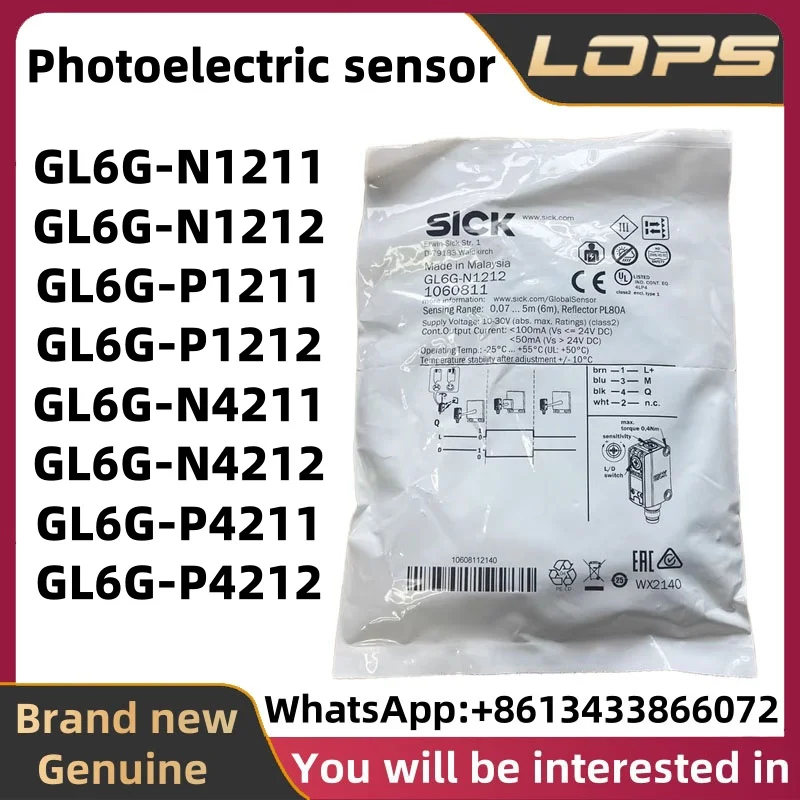 

GL6G-N1211 GL6G-N1212 GL6G-P1211 GL6G-P1212 GL6G-N4211 GL6G-N4212 GL6G-P4211 GL6G-P4212 New original SICK photoelectric sensor
