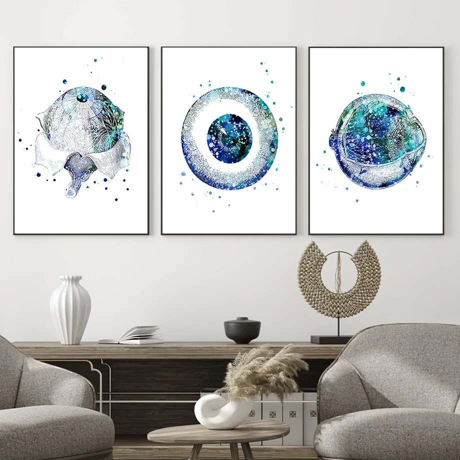 Microscope Eyeball Eye Chart Vision Test Wall Art Canvas Painting Nordic Posters And Prints Wall Pictures For Hospital Decor