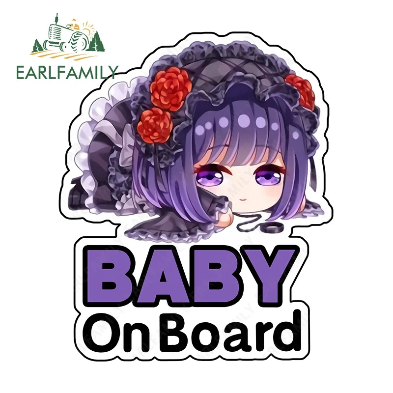 EARLFAMILY Marin Kitagawa Baby on Board Fine Decals Eye-Catching Decals Practical Waterproof Vinyl Warnning Car Windows Decor