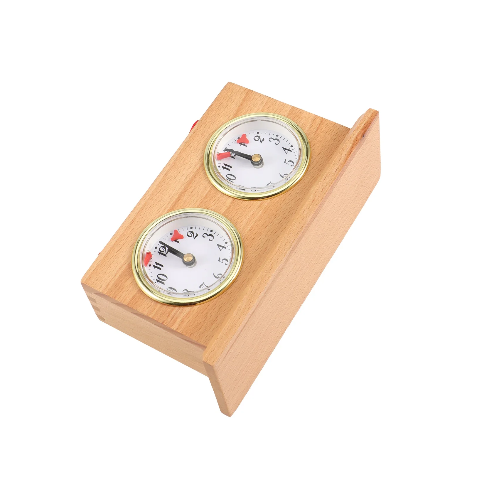 Durable-Retro Analog Chess Clock Timer - Wind-Up Mechanical Chess Clock, No Battery Needed Wooden
