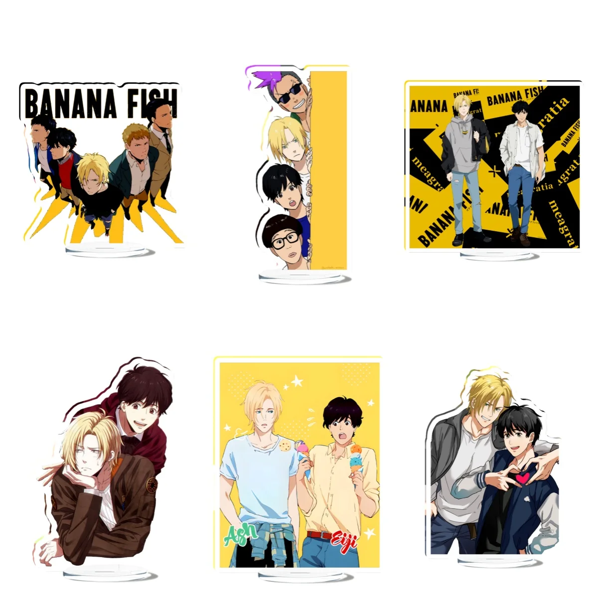 Banana Fish Ash Lynx soporte modelo placa decoración escritorio figura exhibición pareja regalo televisión animación Prime producto periférico