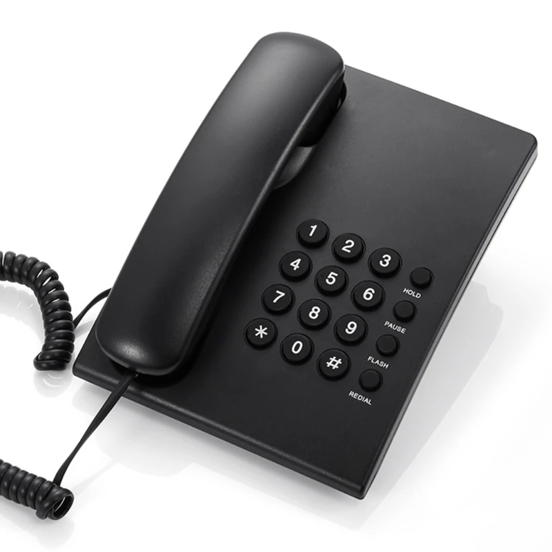 WS1107 Corded Phone Landline Telephone Memory Last Number Redial Function Clear Sound For Home or Office Communication