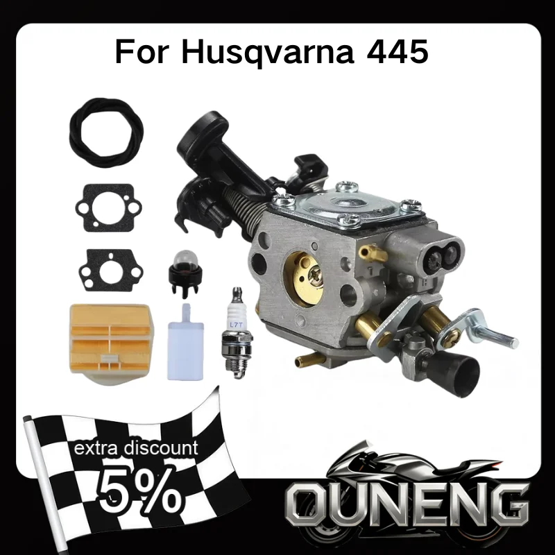 

For Husqvarna 445 450 445E 450E JONSERED CS2245S 506450401 ZAMA C1M-EL37B 506450401 Chainsaw Carburetor Set