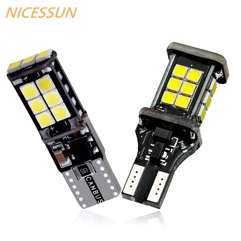 2PCS W5W 194 T10 LED Canbus Turn signal Lamp 12V T15 W16W Light 3030SMD White Super bright High Power Parking Reversing Lamp