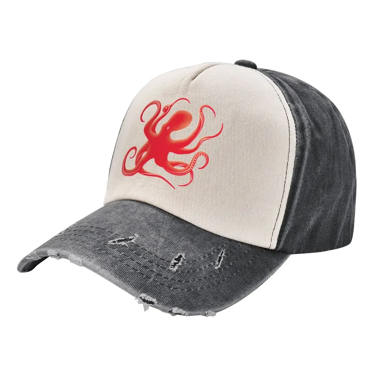 Bone de beisebol Red Octopus Silhouette Hat Hat, Party Hat para mulheres e homens, 2024