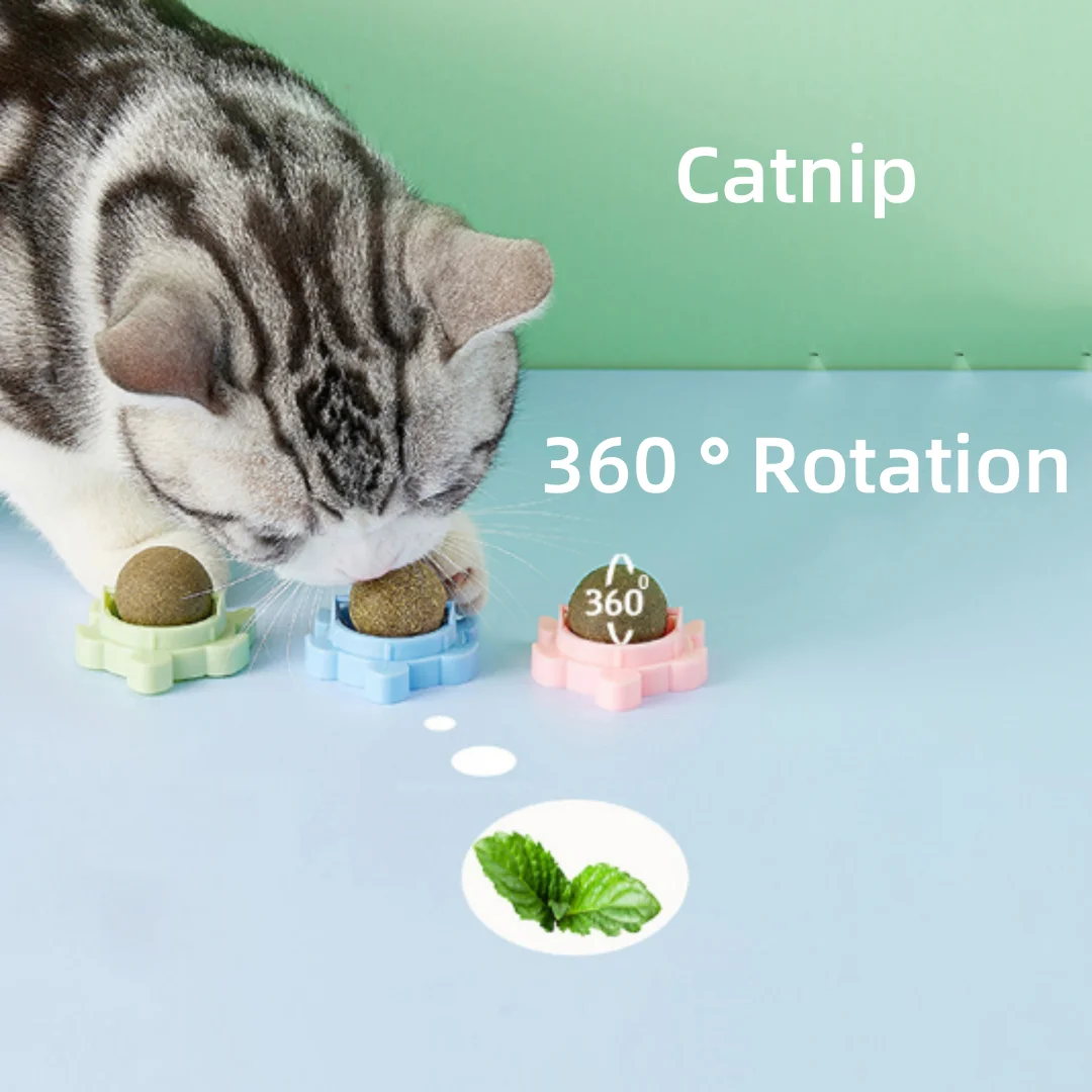 Catnip Ball Toy for Your Pet | 3 Pack Catnip Ball | Catnip Ball Dental Hygiene Toy | Catnip Wall Mount | Catnip Balls for Indoor