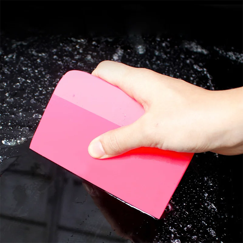 3Pcs Rosa Auto PPF Rakel TPU Gummi Schaber Anti-Scratch für PPF Film Vinyl Wrap Fenster Tönung Werkzeug windschutzscheibe Reinigung Kit – Detail 6