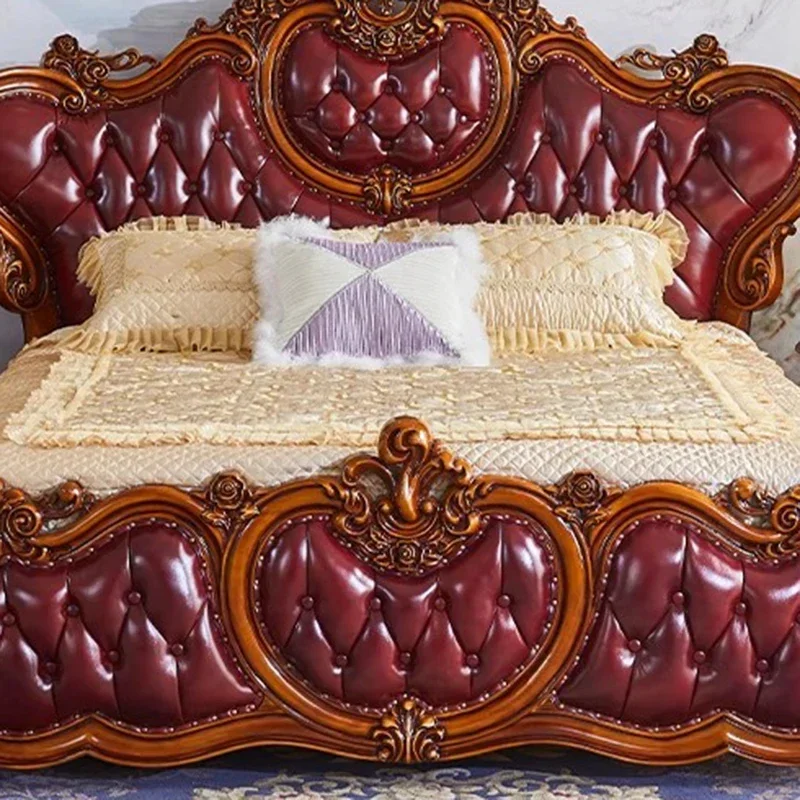 Luxury Modern Bed Wooden Full Girls Floating Design Sun Space Saving Queen Double Sleeping Bed Princess Cama Salon Furniture