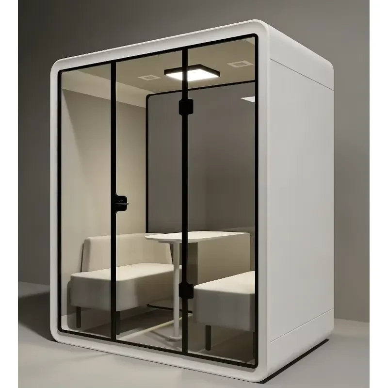 Customizable Multi Function Aluminum Frame Modern Silent Sound Insulation Mobile Recording Conference Cabin for Office