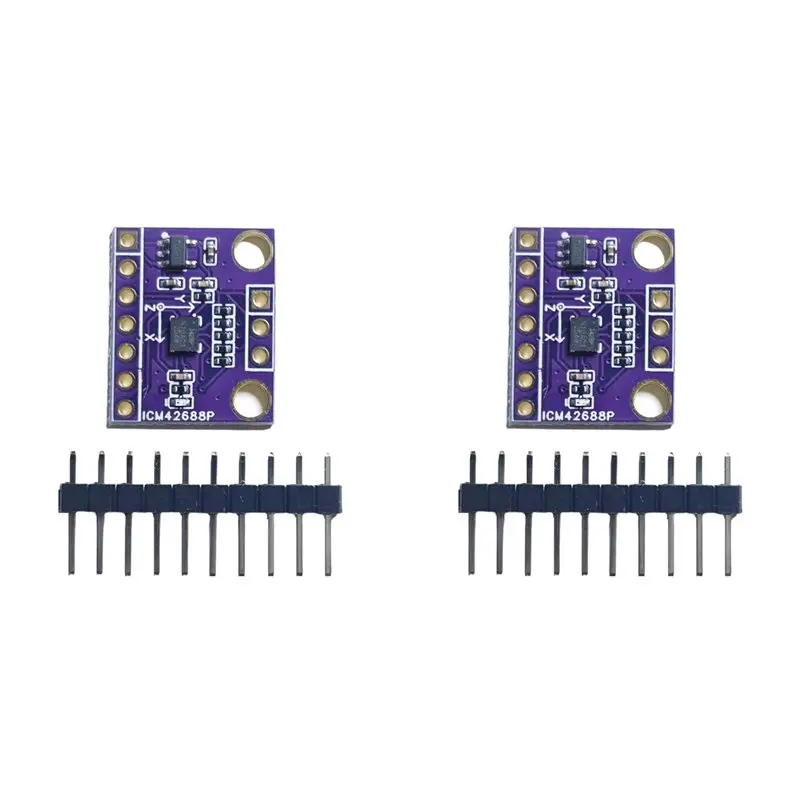 【CYBER MONDAY】2X ICM42688 Six-Axis IMU Module 6-Axis Attitude Sensor Module Low Temperature Drift And Offset Supports IIC SPI Dr