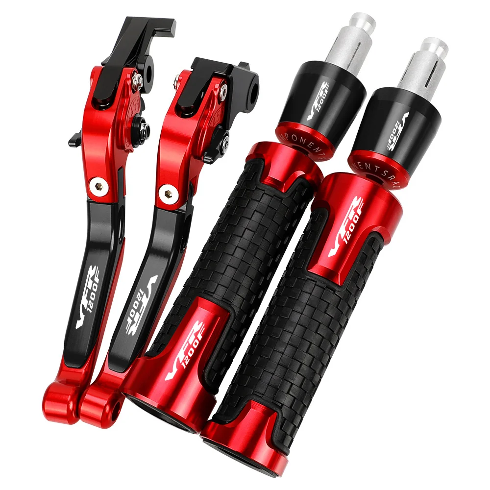 For HONDA VFR1200F 2010-2016 VFR 1200 F 2010-2016 Motorcycle Accessories CNC Brake Clutch Levers Handlebar Handle Grips Ends