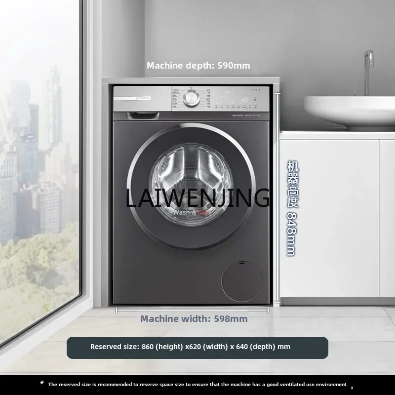 Lavatrice a tamburo integrata MJY Smart Investment da 10 kg per il lavaggio e l'asciugatura domestica automatica