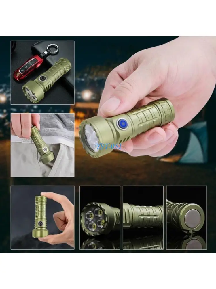 E15A Bright Flashlight Attachment Various Modes Aluminum Alloy Handheld Light Suitable for Emergency Lighting Tool