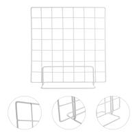 2 Pcs Shelf Display Stand Standing Wire Grid Iron Computer Monitor for Desk Partition Rack