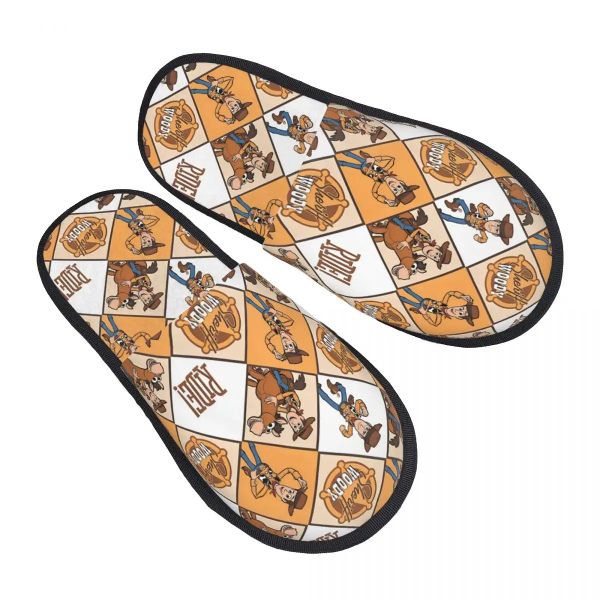 

Custom Toy Story Comfy Scuff With Memory Foam Slippers Women Woody and Buzz Spa House Shoes