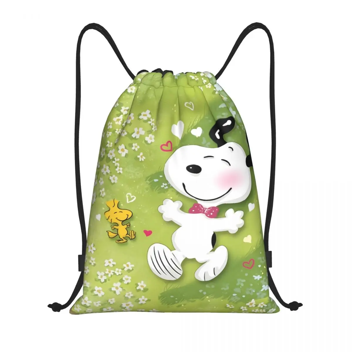 

Custom S-Snoopys Drawstring Bags for Shopping Yoga Backpacks Women Men Cute Cartoon Sports Gym Sackpack