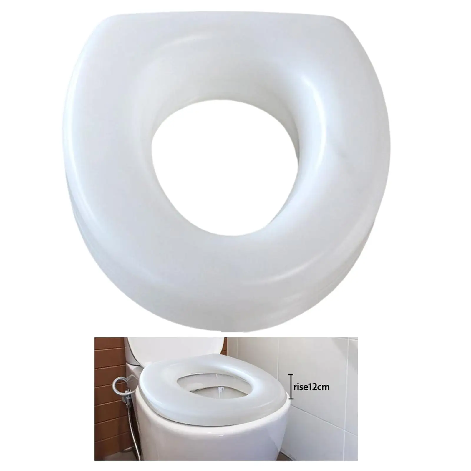 Simple Raised Toilet Seat for Elderly Tool Set Up Accessories Large Opening