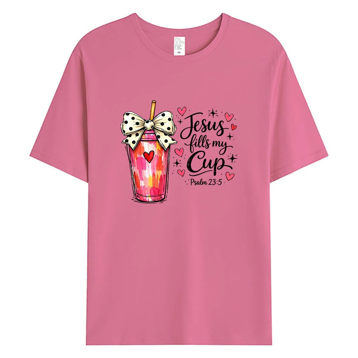 

Women's Tee Fashion Crewneck Lady Tops Loose Fit New Graphic Print Cotton T-shirt Short Sleeve Tshirt Summer Soft & Breathable