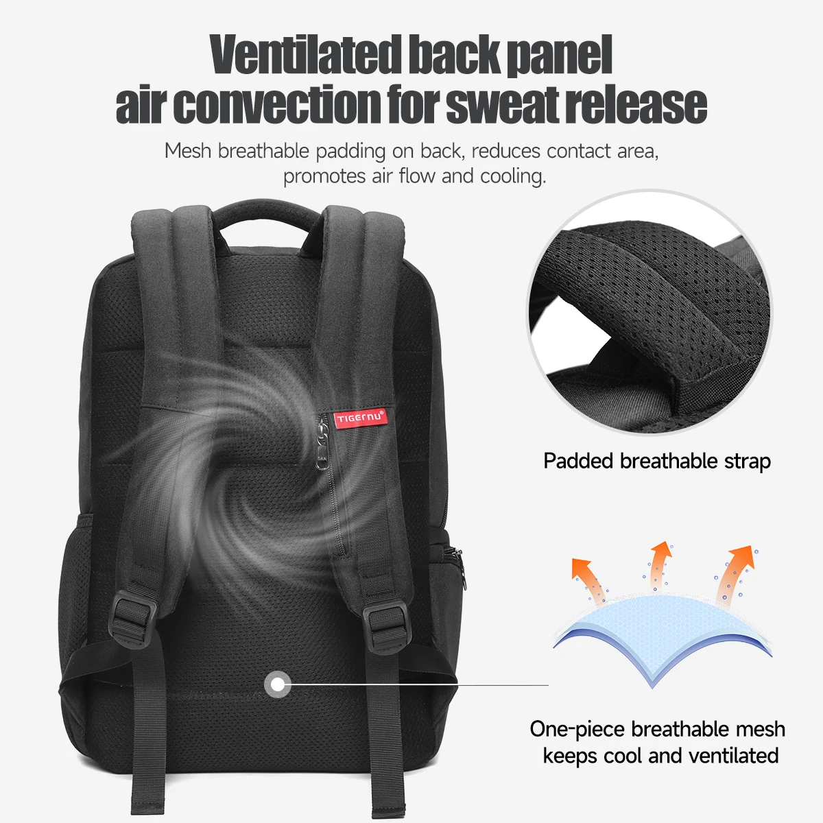 Tigernu Clearance Bags Men Backpack Anti-theft USB Charging 15.6 Laptop Bag Mochilas Feminine Male Bagpack Notebook Schoolbag view 5