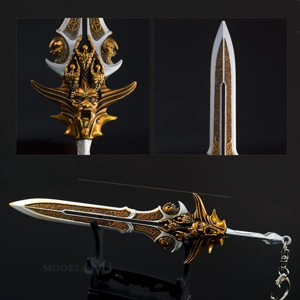 20cm God of War 4 Katana Sword Metal Anime Kratos Athena Blade Olympus Ghost Leviathan Chaos Real Japanese Katana Sabre Figure view 2