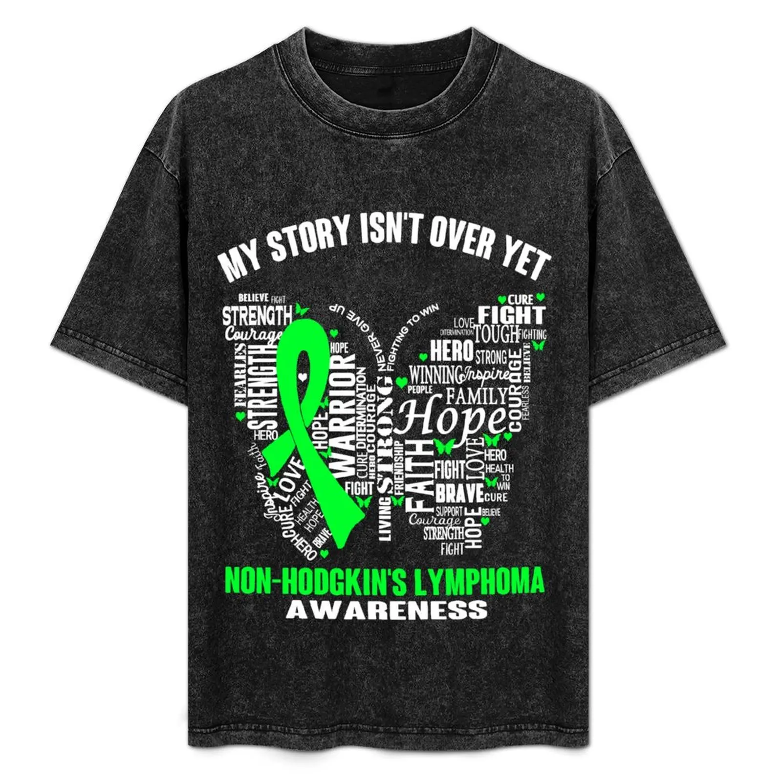 My Story Isn’t Over Yet Non‑Hodgkin’s Lymphoma Awareness T‑Shirt – Large Soft Cotton, Free Shipping – Aliexpress Deal