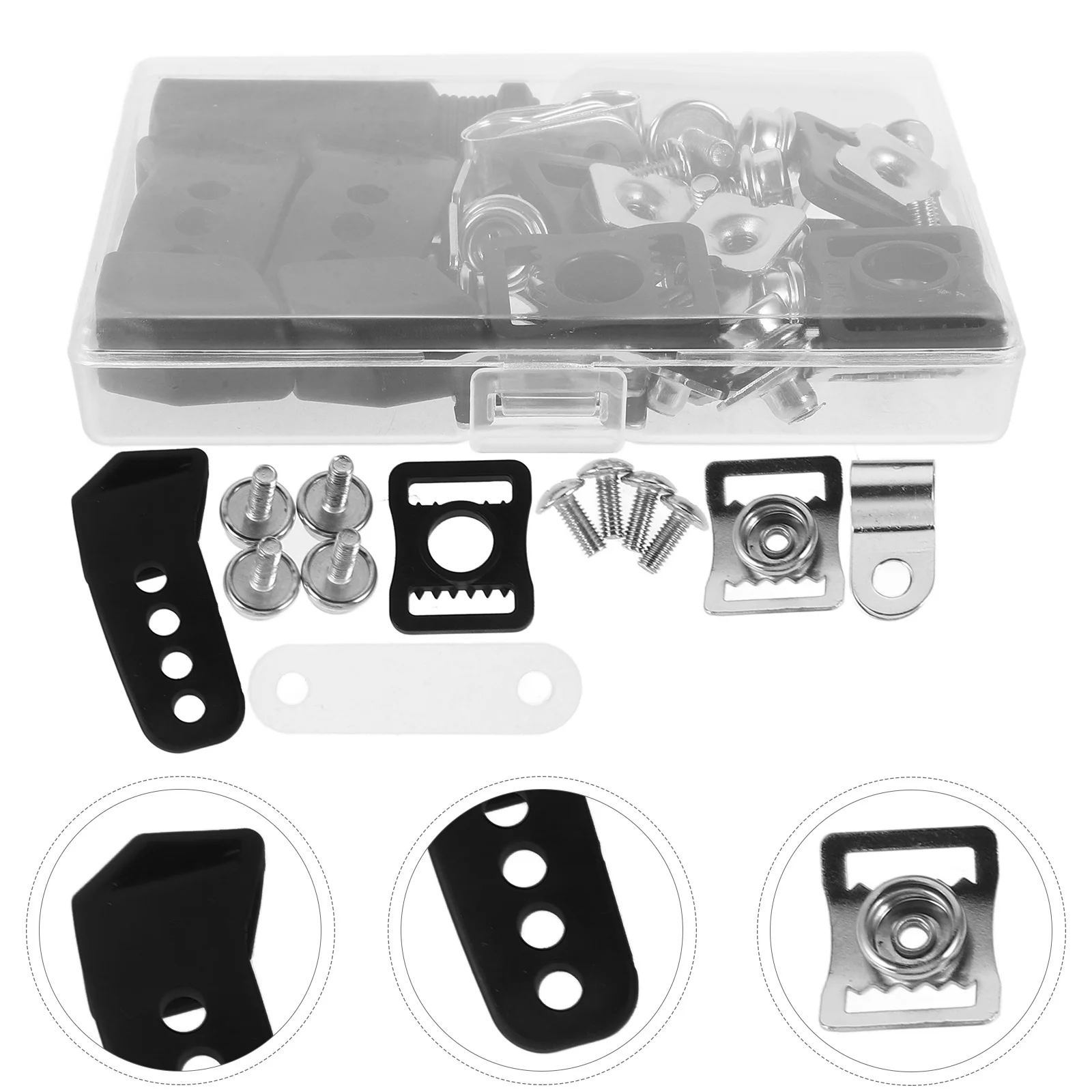 

49pcs Repair Kit For Football Hockey Baseball Visor Clips Gasket Screw Nuts Chin Strap Adapter Screwdriver Assorted Color