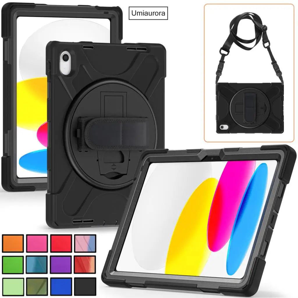 For IPad Mini 5 Air 9.7 7th 8th 9th 10.2 10th 10.9 11th Gen 11 inch A16 Heavy Duty Rugged Tablet Case Stand Shockproof PC Funda