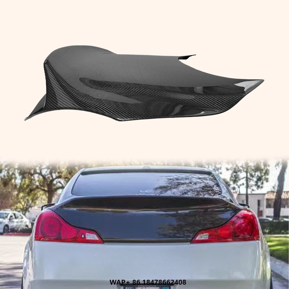 

For Infiniti G37 2 Door Coupe Carbon Fiber Dcuktail Style Rear Trunk Boot Lid (no hole)