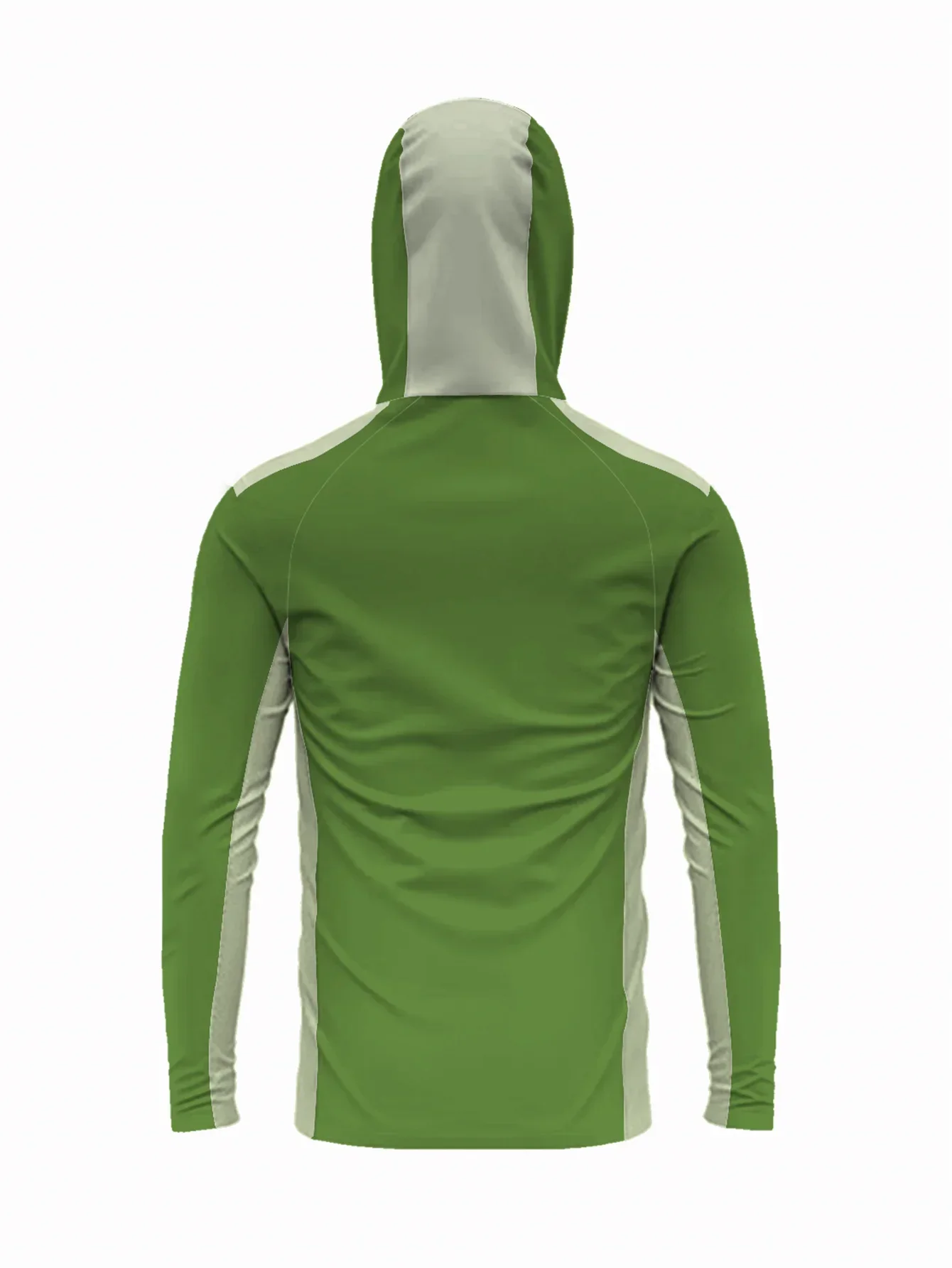 UPF50+ Sonnenschutz-Hoodie für Männer zum Angeln, Dunkel-Ozean-Camouflage-Druck, Gesichtsmaske, schnelltrocknend, leichtes Angel-T-Shirt – Detail 7