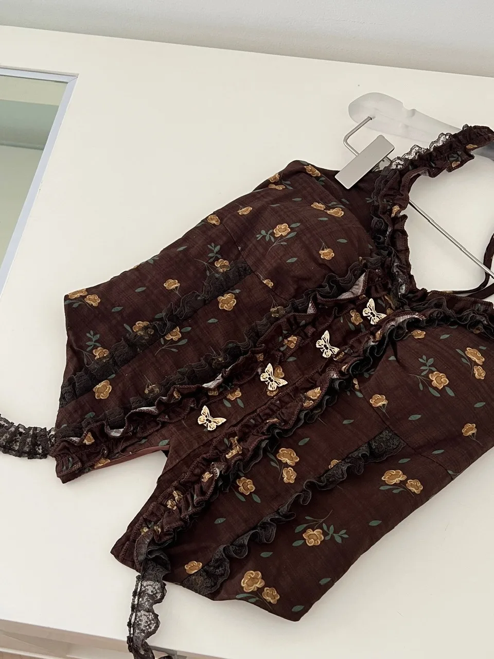 

Sexy Summer Floral ter Top And High Waist Skirt Set Women's Faion Outfit Svel Ne Hanging Bal Pure Desirable